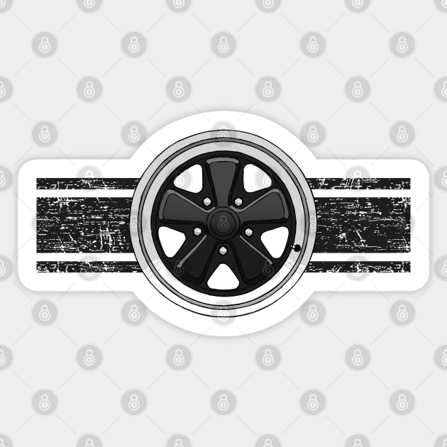 The iconic forged german wheel Sticker by jaagdesign